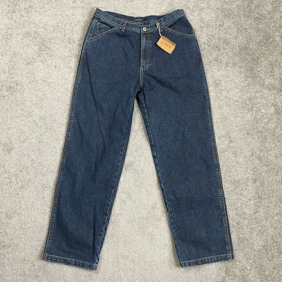 Vintage J. Crew Women’s 14 Low Riders Low Rise Blue Denim Slim Fit Jeans NWT - Picture 1 of 6